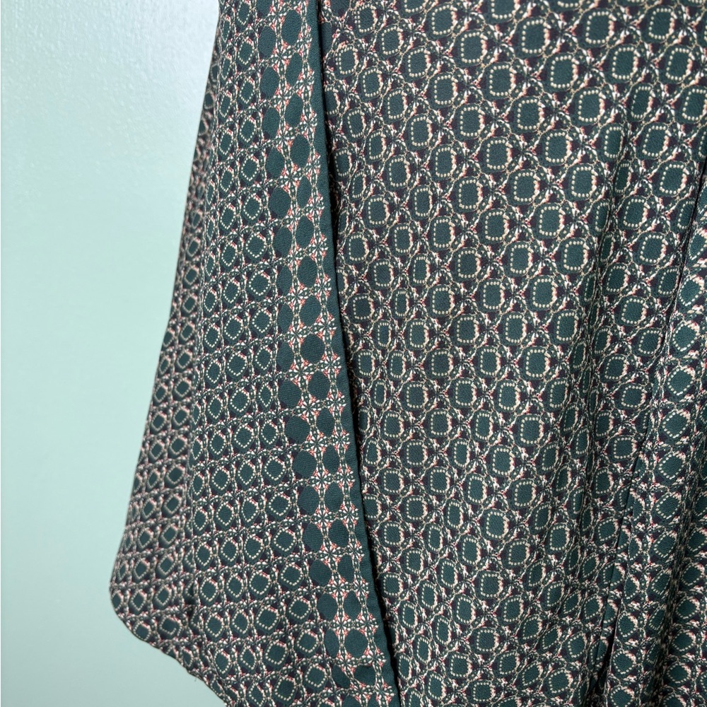Max Studio Green and Red Patterned Blouse medium - Picture 4 of 11